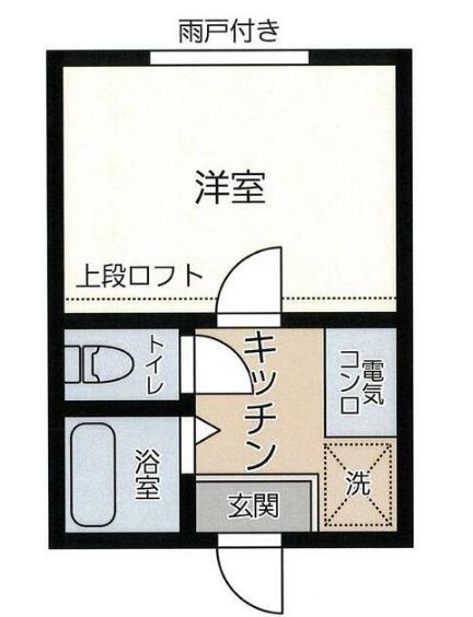 鈴木アパート(1K/1階)の間取り写真