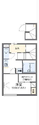 レオパレスパピーズスプリング(1K/2階)の間取り写真