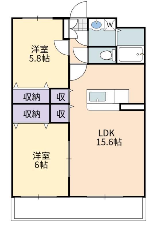 さくらマンション(2LDK/3階)の間取り写真