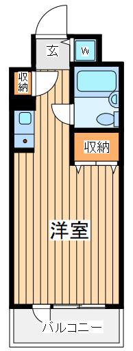 グランデ岸根公園2(ワンルーム/2階)の間取り写真