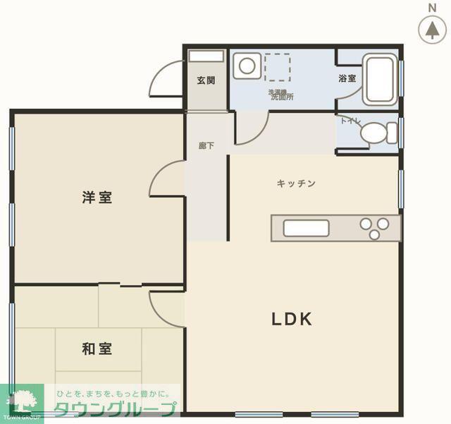 アンサンブル原宿(2LDK/2階)の間取り写真