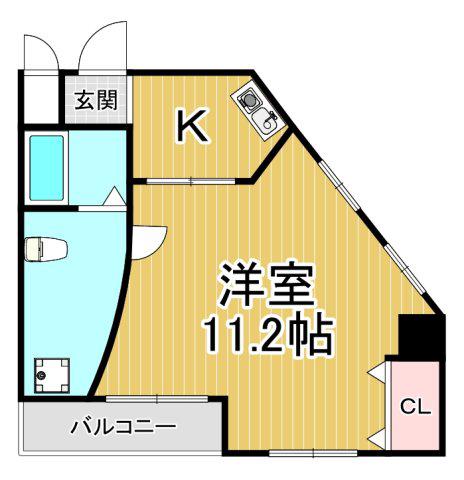 レザムルーズ西宮(1K/3階)の間取り写真