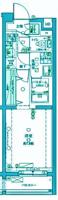 クレヴィスタ三軒茶屋(1K/4階)の間取り写真