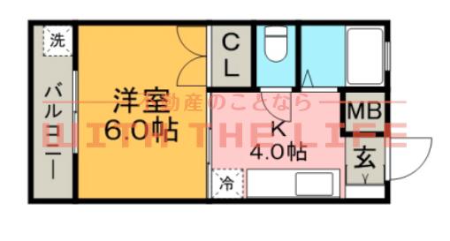 ネオステージIII(1K/3階)の間取り写真
