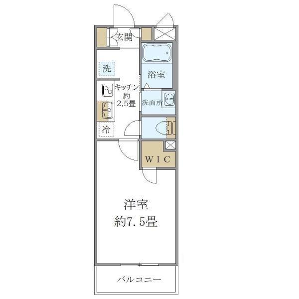 フォルスXVI(1K/3階)の間取り写真