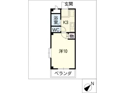 グリーンハイツ諸ノ木(1K/1階)の間取り写真