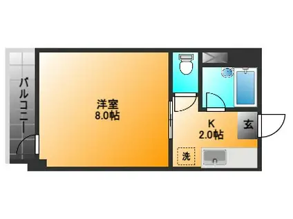 メディカルコーポII(1K/3階)の間取り写真