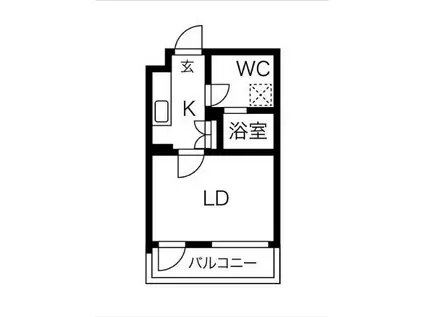 KINOMORI代々木上原(1K/2階)の間取り写真