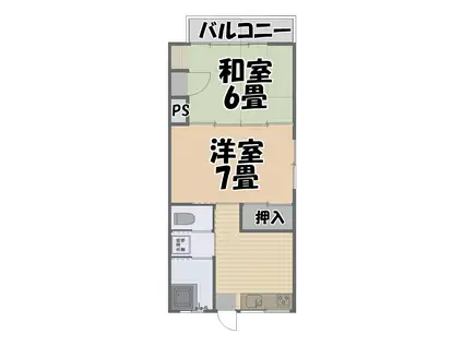 西村アパート(2K/2階)の間取り写真