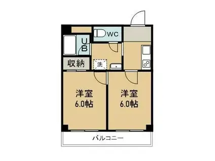 グローバル松島(2K/2階)の間取り写真