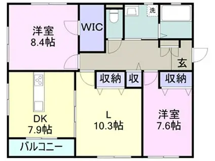 夢番地燦番館(3DK/2階)の間取り写真