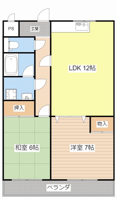 NASU9(2LDK/1階)の間取り写真