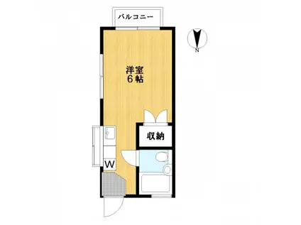 ホワイトハイツ松江(ワンルーム/2階)の間取り写真