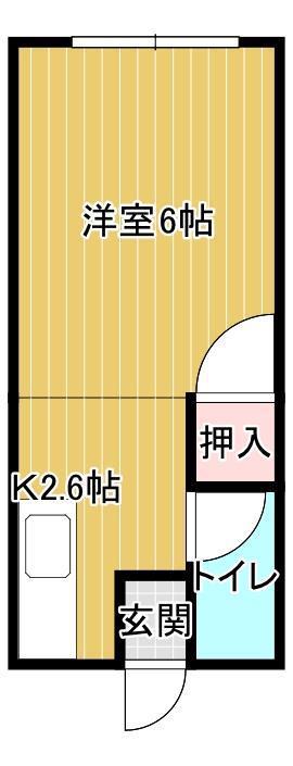 大山ビル(1K/4階)の間取り写真