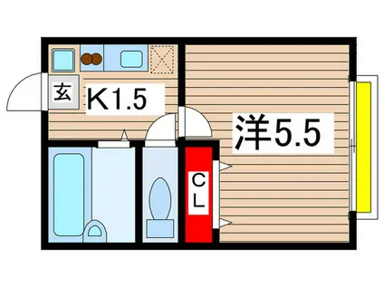 ユニハウス八事館(1K/1階)の間取り写真