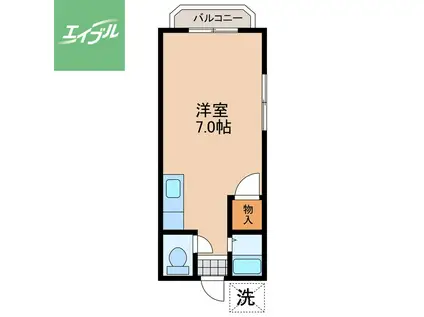 コーポアミーゴ(ワンルーム/1階)の間取り写真