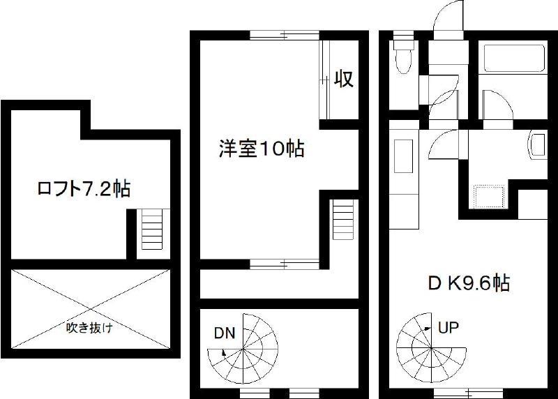 エレガンス江平東(1LDK/1階)の間取り写真