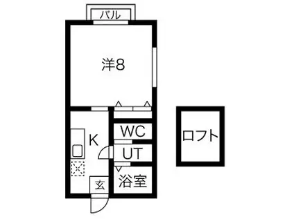 スイートヴィラ(1K/1階)の間取り写真