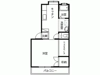 ハイツA-ONE(1K/2階)の間取り写真