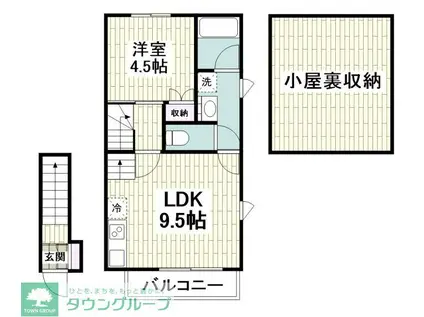 AURORA(1SDK/2階)の間取り写真
