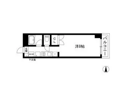 ヴァンヴェール名古屋(ワンルーム/4階)の間取り写真