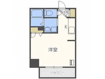 サンウッド札幌・医大前(1K/10階)の間取り写真