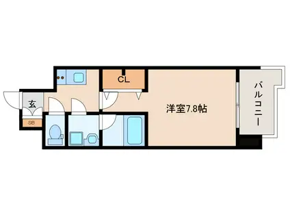 スプランディッド三国(1K/7階)の間取り写真