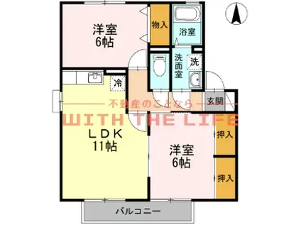 アネックスMII(2LDK/2階)の間取り写真