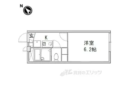 レオパレス安清 K(1K/2階)の間取り写真