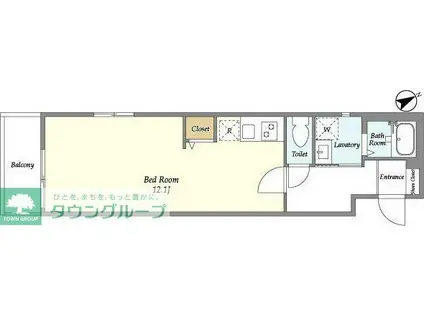 THE RESIDENCE 文京本郷(ワンルーム/4階)の間取り写真