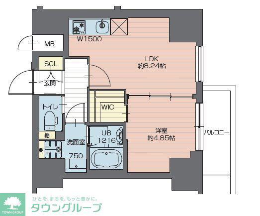 プレジオ西新井(1LDK/13階)の間取り写真