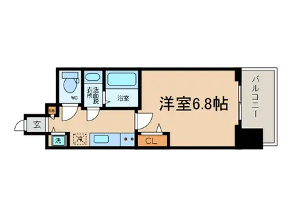 セオリー大阪ベイステージ(1K/9階)の間取り写真