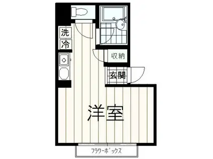 マンションKANNA(1K/2階)の間取り写真