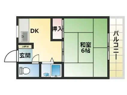 プレアール古川橋III(1DK/3階)の間取り写真