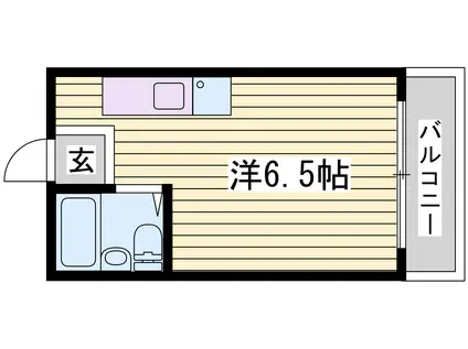 サニーパレス平磯(ワンルーム/3階)の間取り写真