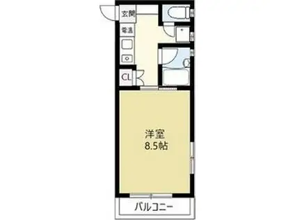 シーズンコート塩釜駅前(1K/5階)の間取り写真