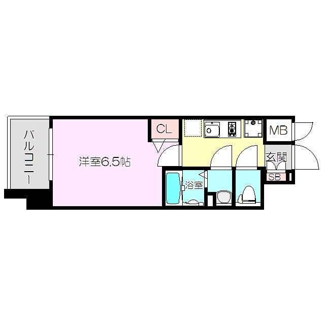 メインステージ新大阪(1K/10階)の間取り写真