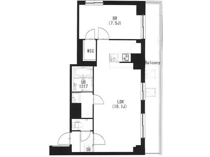 エスティメゾン都立大学(1LDK/2階)の間取り写真