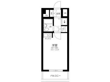 シティコープ上野広徳(ワンルーム/5階)の間取り写真