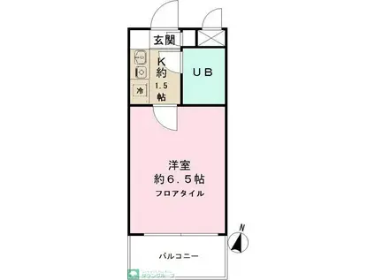 トレンタハウス桜新町(1K/2階)の間取り写真