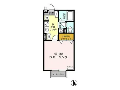 エクセレントタウン・村井A(1K/2階)の間取り写真