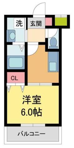 A.GRAYISH宝塚(1K/2階)の間取り写真