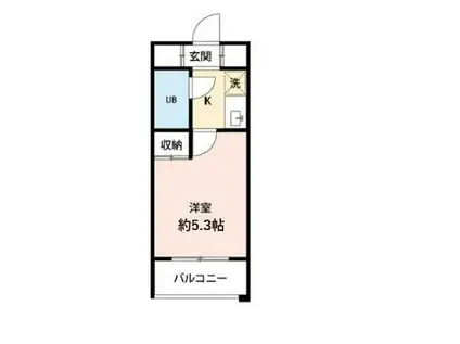 ジョイフル菊名(1K/2階)の間取り写真