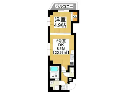 新宿ガーデンHS(1DK/10階)の間取り写真