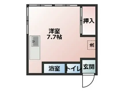 ひまわり荘(1K/2階)の間取り写真