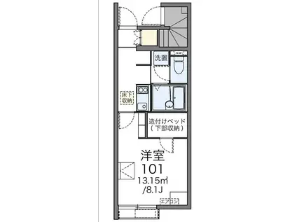 レオネクストフィロ前沢宿I(1K/1階)の間取り写真