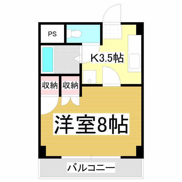 レジデンス赤羽(1K/3階)の間取り写真
