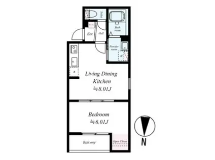 グラドゥス上溝4(1LDK/1階)の間取り写真