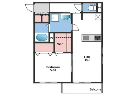 ROKUSEIII(1LDK/2階)の間取り写真