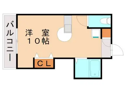 陣山ハイマート(ワンルーム/2階)の間取り写真